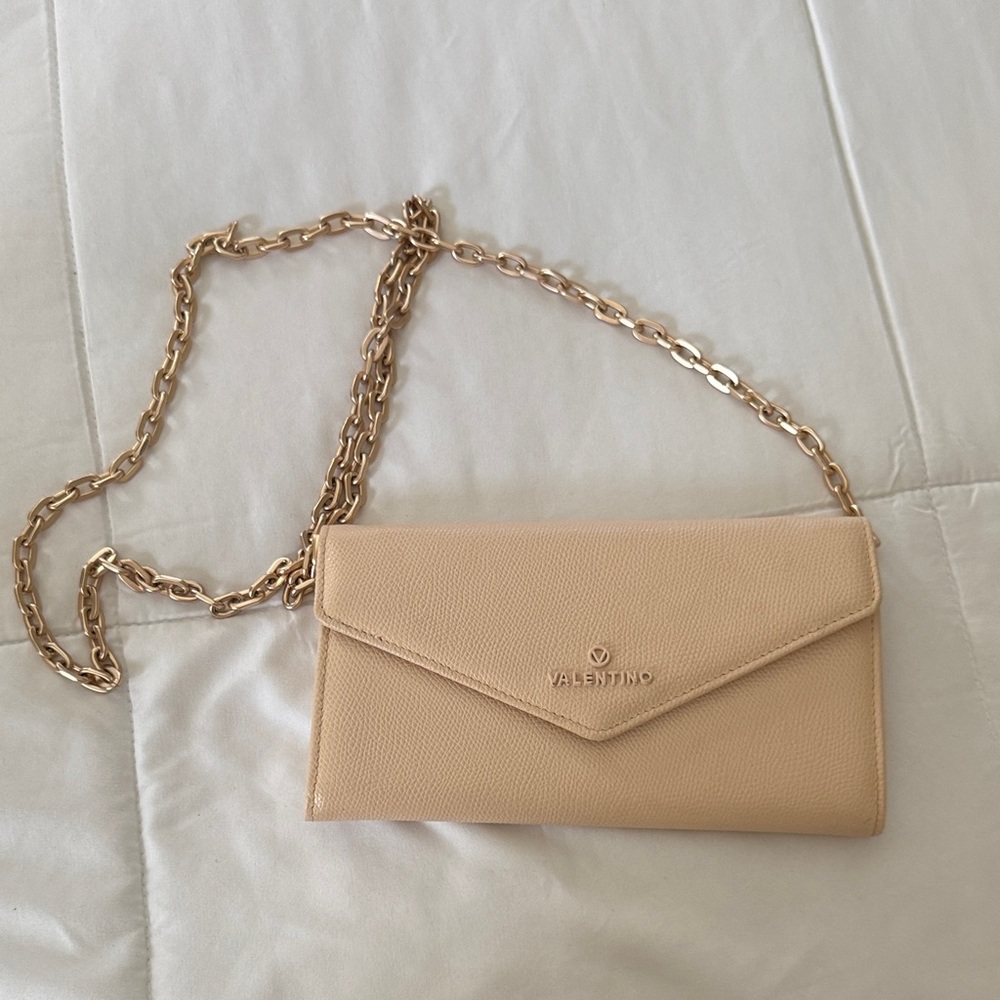 Valentino Nude Chain Clutch
